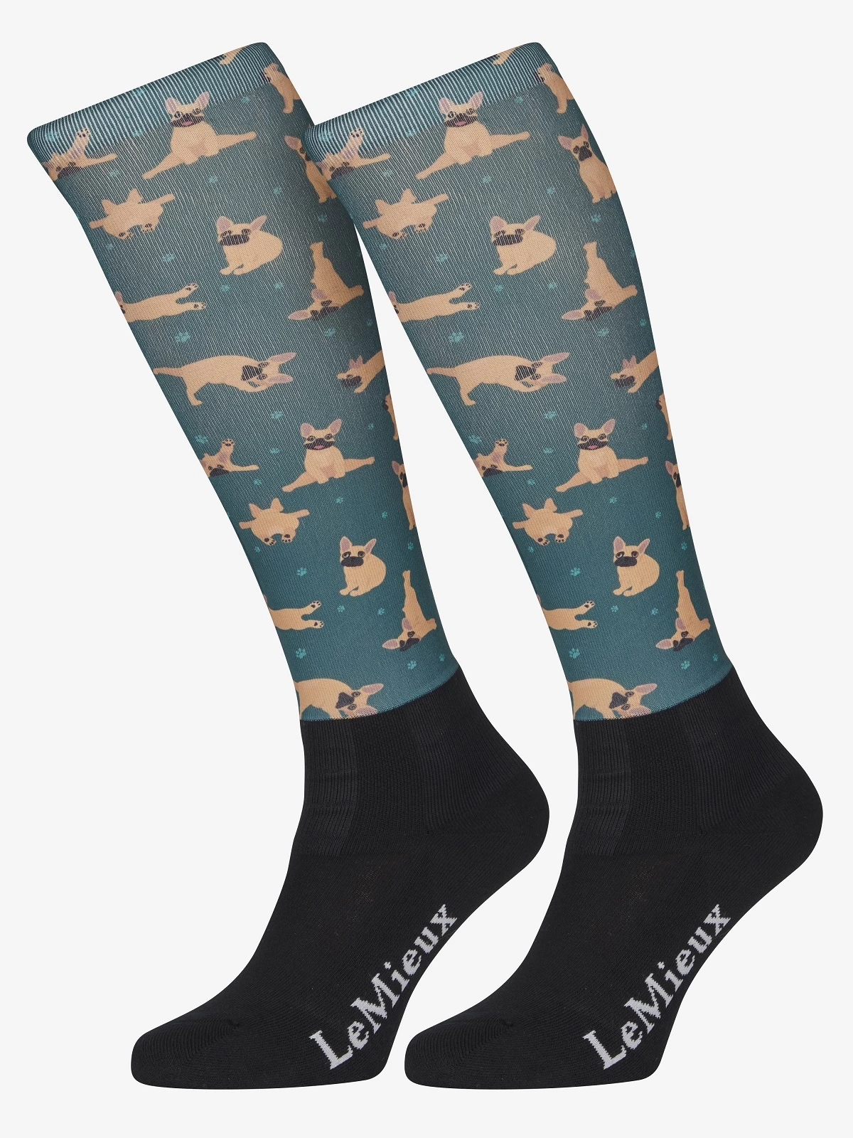 Lemieux Footsie Sock Dogs Adult Size - A Cute Pug Design, Ultrathin with Padd...